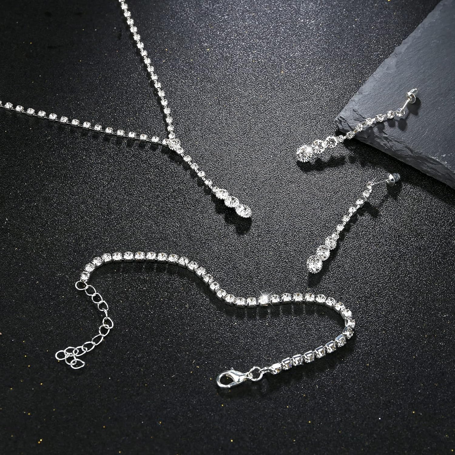 JStyle 6 Sets Bohemian Stackable Bead Bracelets for Women Stretch Multilayered Bracelet Set Multicolor Jewelry, Women's, Size: One size, Grey Type